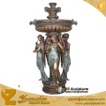 large casting brass outdoor garden water fountain of musical ladies